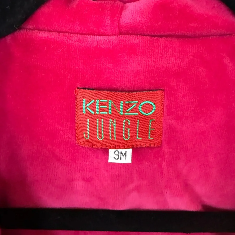 Kenzo Jungle Rare Vintage 80s 90s Red Infant Snowsuit w/ Pink Hood & Lining - 9M